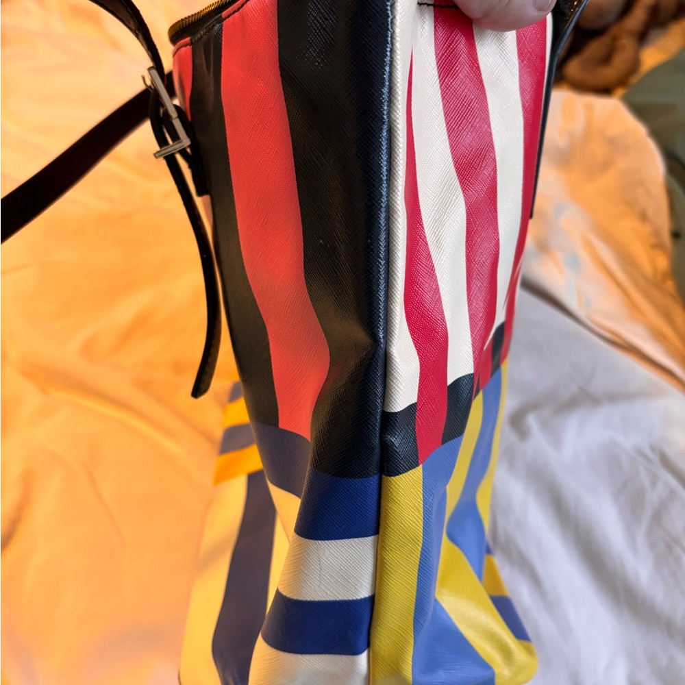 🌈 Kate Spade Grant Street Jules Multi-Stripe Tote - Picture 9 of 10